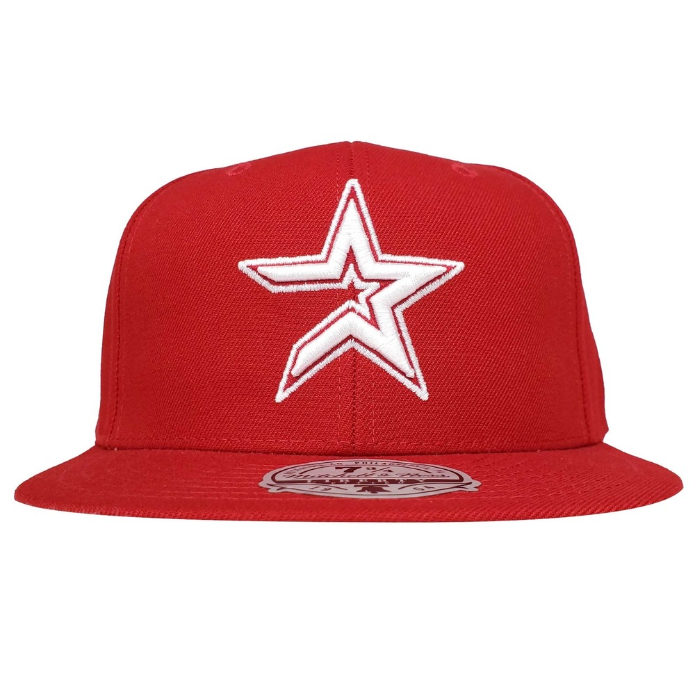Houston Astros Mitchell & Ness MLB Fitted 7 3/4 Liberty Fit Hat Cap Red NWT